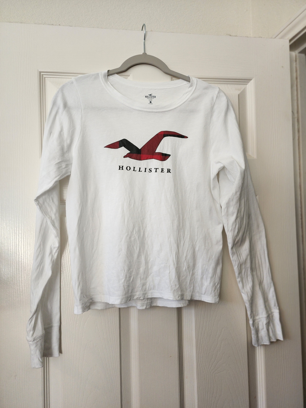 Hollister Co. Womens Long-Sleeve Crop Sleep Shirt